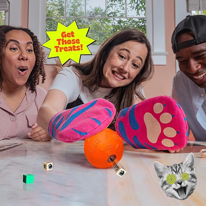 MCMILLER ENTERTAINMENT The Cat Mitt Game – Hiss-terically Funny Family Board Game for Kids Teens &amp Adults | Pawsome Party Game for Game Night | Cat Lovers Tabletop Fun | Purrfect for Christmas