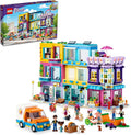 LEGO Friends Main Street Building Heartlake City Café &amp Hair Salon 41704 Modular Building Toy Doll House for Pretend Play Fun with Shops Hair Salon and Mini Dolls Gift Idea for Kids Girls Boys