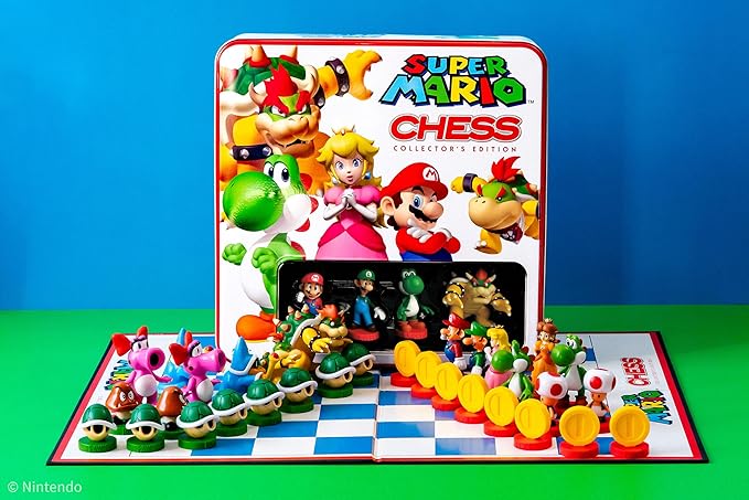 Super Mario Chess Set 32 Custom Sculpt Game Pieces Including Iconic Characters: Mario Luigi Peach Toad Bowser Super Mario Themed Chess Game