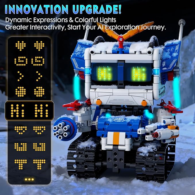 5in1 STEM Robot Building Kits for Kids 6-12 App &amp Remote Control STEM Car Tank Truck Robot Building Toys for Kids Science Learning 800Pcs DIY Building Sets Erector Sets Gifts for Boys Girls