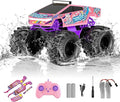 Remote Control Car for Girls1:18 Pink Monster Truck Toys Amphibious RC Cars 2.4 GHz Waterproof RC Trucks 4WD All Terrain Off-Road Pickup Girls Toys for 6-12 Year Old Kids Christmas Birthday Gifts