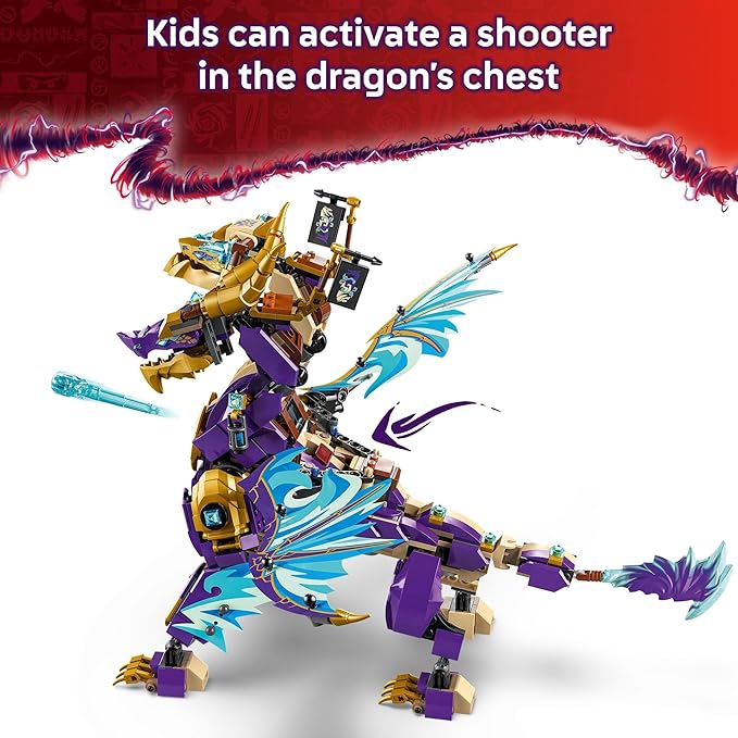 LEGO NINJAGO Arc Dragon of Focus Battle Playset - Kids Toy for Ages 9 and Up - Birthday Gift Idea for Boys and Girls - Dragons Rising Toy with 8 Ninjago Minifigures - 71836