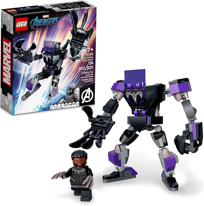 LEGO Marvel Black Panther Mech Armor 76204 Building Kit Collectible Mech and Minifigure for Super-Hero Kids Aged 7+ (124 Pieces)