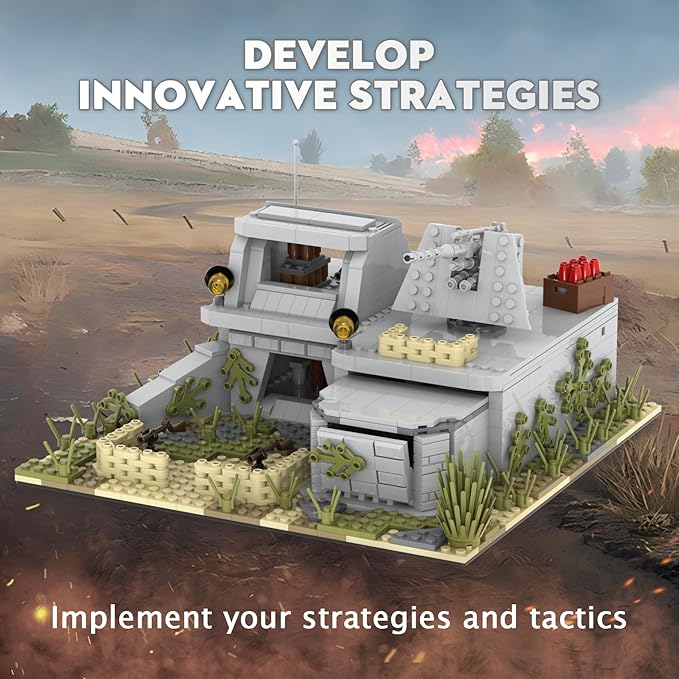 WW2 Military Battle Fort Building Block Set(928PCS). Suitable for Secondary Creation.Build Different Combat Buildings.