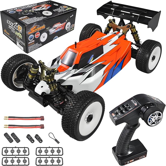 Serpent 1/8 4wd Electric Buggy RTR 4WD Off-Road Buggy High Performance Waterproof Components Competition Grade Hobby Racing Charger and Battery Excluded SRX8-E