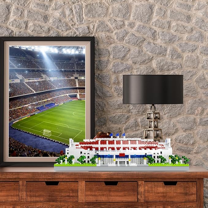 Barcelona Soccer Stadium Micro Blocks Building Sets Micro Mini Bricks Architecture Building Block Sets for Adults Football Field Building Blocks for Girls and Boys Fans Aged 14 and Up