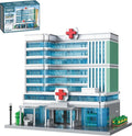 Hospital Building Blocks Set 1350 Pieces Modern City Architecture Model with Detailed Interior Micro Mini Bricks Construction Toy Medical Center Clinic Gift for Adults &amp Teens