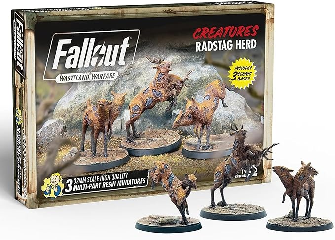 Modiphius Entertainment Fallout: Wasteland Warfare - Creatures: Radstag Herd - EnglishGrey