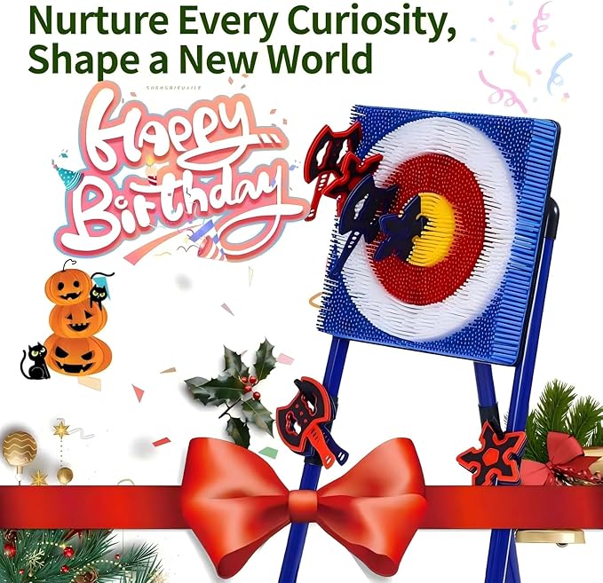 Axe Throwing Game for Backyard - 2-in-1 Axe Throwing Target Set with 4 Throwing Axes &amp 6 Darts - Easy to Carry Axe Throwing Target Game for Family &amp Adults - Carnival Games &amp Outdoor Indoo