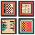 Magnetic Canvas Game Set. Chess/Checkers/Backgammon/TIC TAC Toe. Decrotive Game Sets use an mounting System That Gives Easy Access to Them. (Retro)