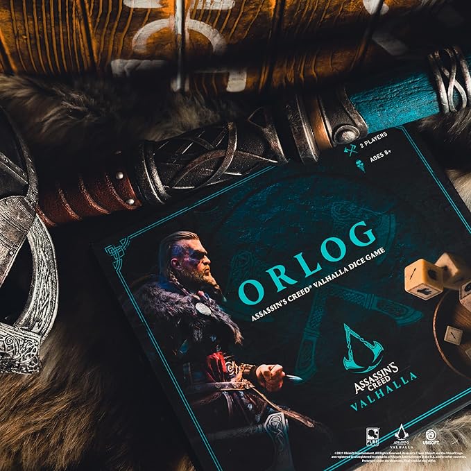Orlog - Board Game for 2 Players - Assassin's Creed Valhalla Dice Game - French/English