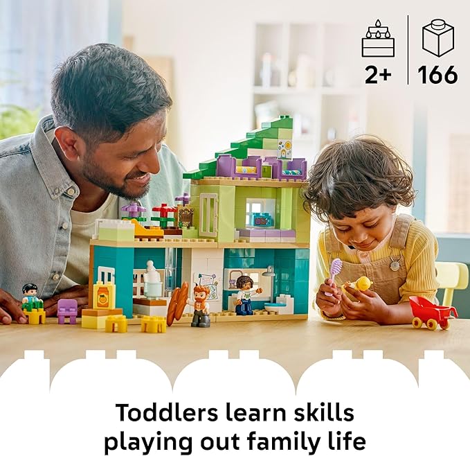 LEGO DUPLO Town 3 in 1 Modern Family House with Figures Building Toy - Learning Play Set for Toddler Boys &amp Girls Ages 2+ - Fine Motor Skills Toys for Preschool - Gift for Birthdays - 10470