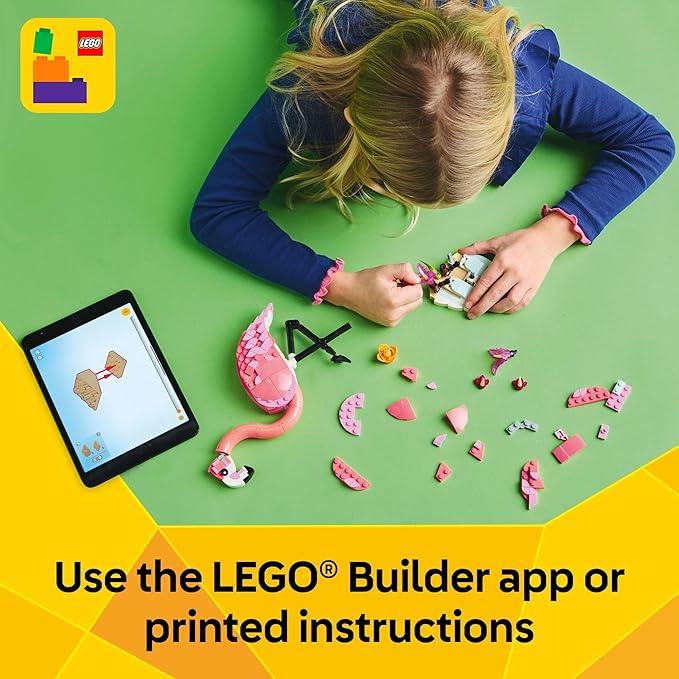 LEGO Creator 3 in 1 Wild Animals: Pink Flamingo Animal Building Toy - Playset with 3 Build Options Pink Flamingo Cockatoo or Axolotl - Learning Toy for Kids Ages 8+ - 31170