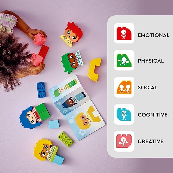LEGO DUPLO My First Big Feelings &amp Emotions Interactive Toy Colored Building Bricks and 4 Characters Social and Emotional Play for Preschoolers 1 Year Old and Up 10415