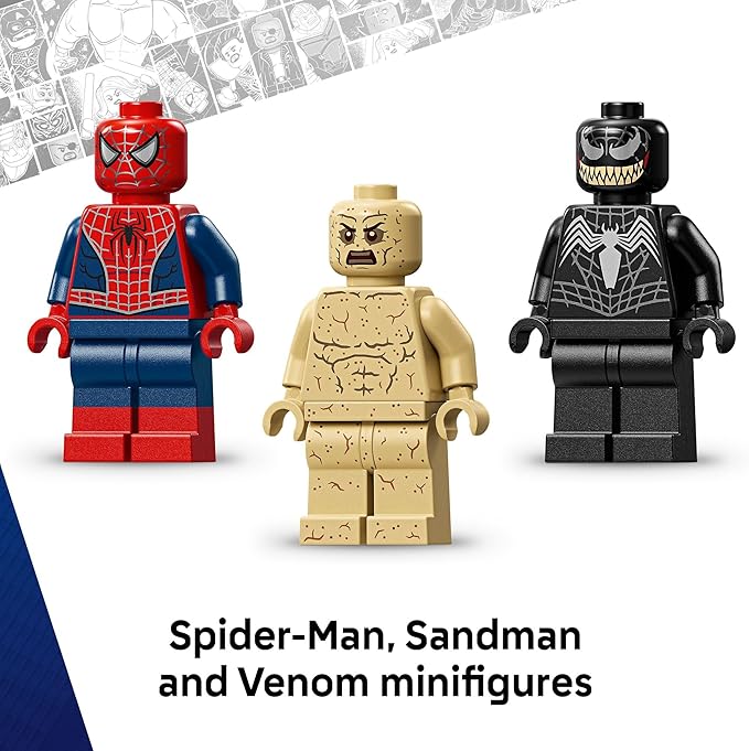 LEGO Marvel Epic Battle: Spider-Man vs. Sandman Building Toy for Boys &amp Girls - Super Hero Playset W/Venom Sandman &amp Spider-Man Minifigures - Gift Idea for Birthdays - Ages 9+ - 76334