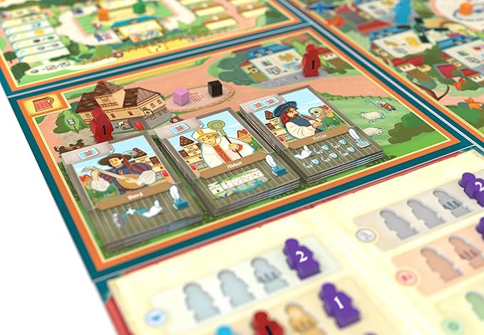 Village Board Game Big Box Edition - Includes All Expansions &amp Promos! Medieval Farming Strategy Game Family Game for Kids &amp Adults Ages 12+ 1-5 Players 60-120 Min Playtime Made by Eggert