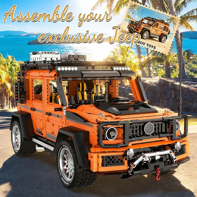 Off-Road Car Building Set4X4 Travel car Set with Adventure Tools and Accessories Classic Car Model Kit Fun Gift Idea for Adults Ages 18+ - Gifts for Men &amp Women(3914PCS)