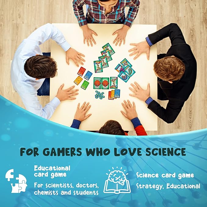 Genius Games Peptide: A Protein Building Game | A Strategy Card Game with Accurate Science for Gamers and Teachers | Teaches Amino Acids mRNA Organelles