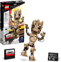 Lego Marvel I am Groot 76217 Building Toy Set - Action Figure from The Guardians of The Galaxy Movies Baby Groot Model for Play and Display Great for Kids Boys Girls and Avengers Fans Ages 10+