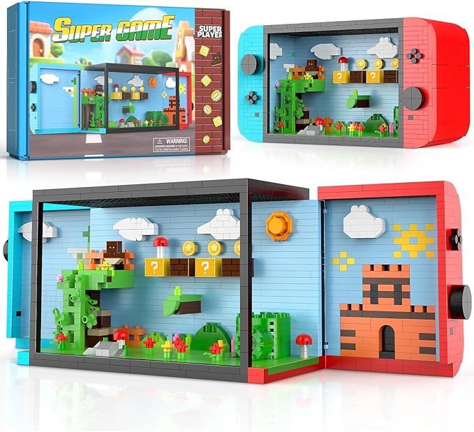 Super Player Game Building SetsCool Building Blocks Kits for Adults Openable and Closed 3D Anime Scene Model Creative Idea Gift for Teens 14+ (1528 Pieces)