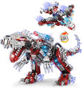 STEM 2 in1 Dinosaurs Building Set Compatible with Lego Dinosaur Set Transforming Fighter Jet Building Kit for Adults Educational Gift Toy for Kids Boys 6-10 (422 PCS)
