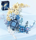 Crescent Moon Flower Building Set Compatible with Lego Botanical Collection Building Blocks Kit for Adults - Unique Home Décor Wall Art and Gift Idea