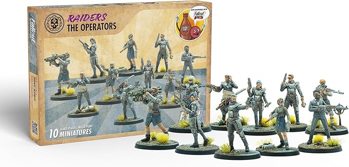 Modiphius Entertainment: Fallout Wasteland Warfare: Raiders - The Operators - 10 Unpainted Figures Nuka World Wave Miniatures Compatible w/ Factions