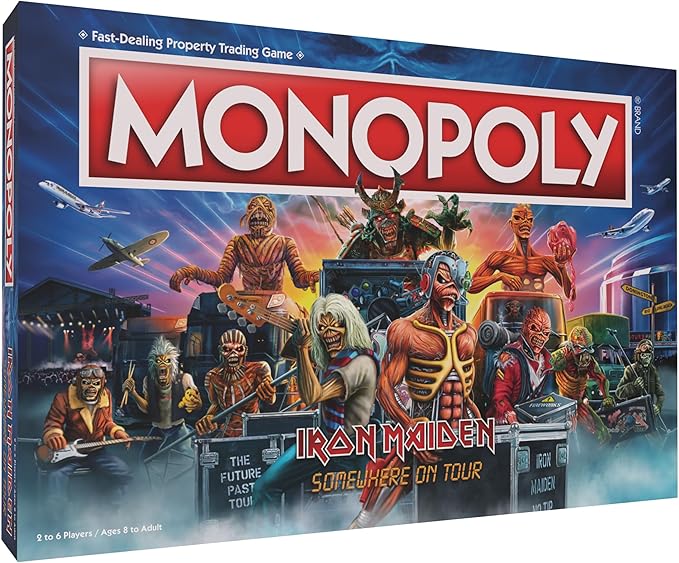 Monopoly Iron Maiden | Play as Bruce’s Lantern Guitar Amp Stack Nicko’s Drum Kit and More | Officially Licensed Collectible Game Honoring British Classic Heavy Metal Icons