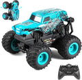 DYODYORC Remote Control Car 2.4Ghz All Terrain Shark Monster Truck Toys RC Truck with Music 3 Lighting Effects 360 Stunt Capable 2 Batteries Ready to Run Toy Gifts for Boys and Girls (Blue)