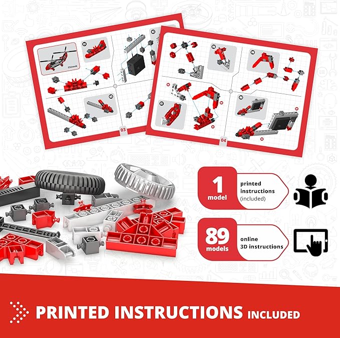 Engino- Inventor STEM Toys 90 Motorized Models Building Toys for Kids 7+ Engineering Kit Stem Projects Learning &amp Education Set Gifts for Boys &amp Girls