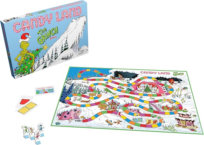 Candy Land: The Grinch Board Game Play as Who-Ville Characters and Race to Mt. Crumpit Classic Preschool Game for Kids and Families Ages 5+ 2-4 Players Officially Licensed Dr. Seuss Merchandise