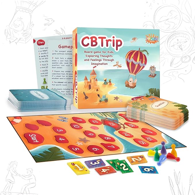CBTrip Therapy Game for Kids Counseling Game Exploring Thoughts and Feelings Through Imagination CBT Therapy Games for Counselors Focusing on Social Skills Development Through Play