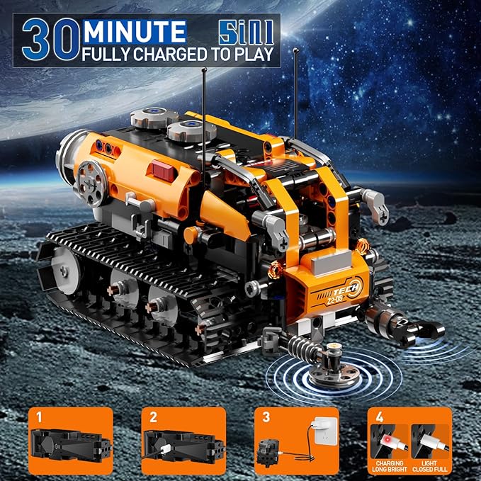 STEM Building Toys for Kids 6-12 5in1 Remote &amp APP Controlled STEM Robot Car Tank Building Kit 600 Pcs DIY Educational Building Blocks Set for Kids Science Learning Boys Girls Birthday Gifts Id