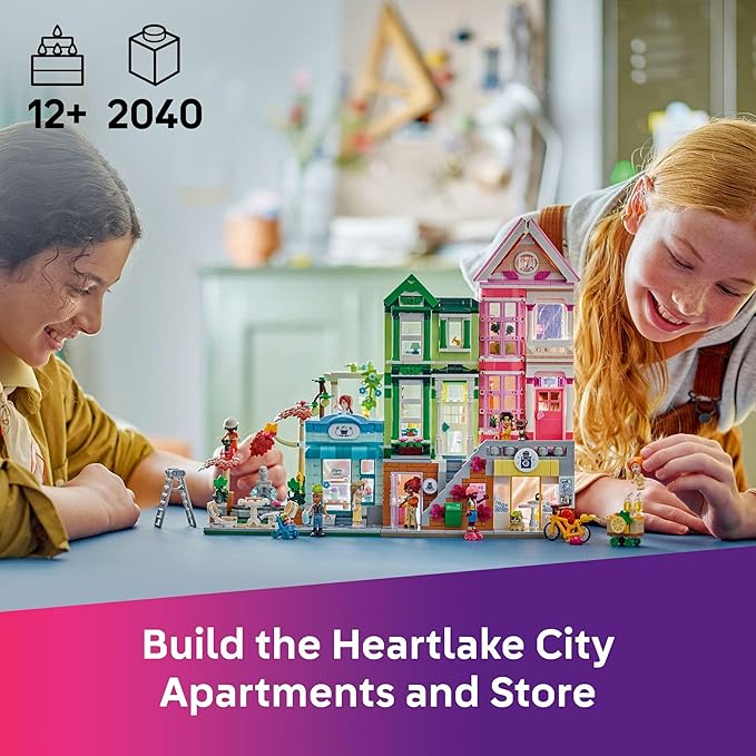 LEGO Friends Heartlake City Apartments and Stores Dollhouse - Toy Building Set for Kids Girls and Boys Ages 12+ - Gift Ideas for Birthday - with 7 Minidolls a Micro-Doll and More - 42670