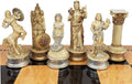 Greek Mythology Olympus Gods Zeus vs Poseidon Set of Chess Men Pieces Antique White - NO Board