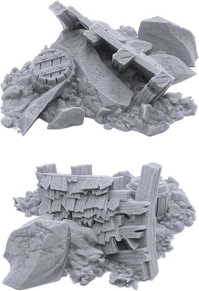 EnderToys Urban Rubble - DND Terrain - 32mm Scenery for Tabletop Miniatures