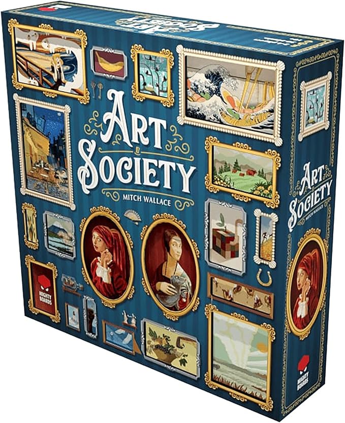 Mighty Boards: Art Society - Collection Board Game Bid At Auctions Collect &amp Display Your Art Ages 10+ 2-4 Players 30-60 Min