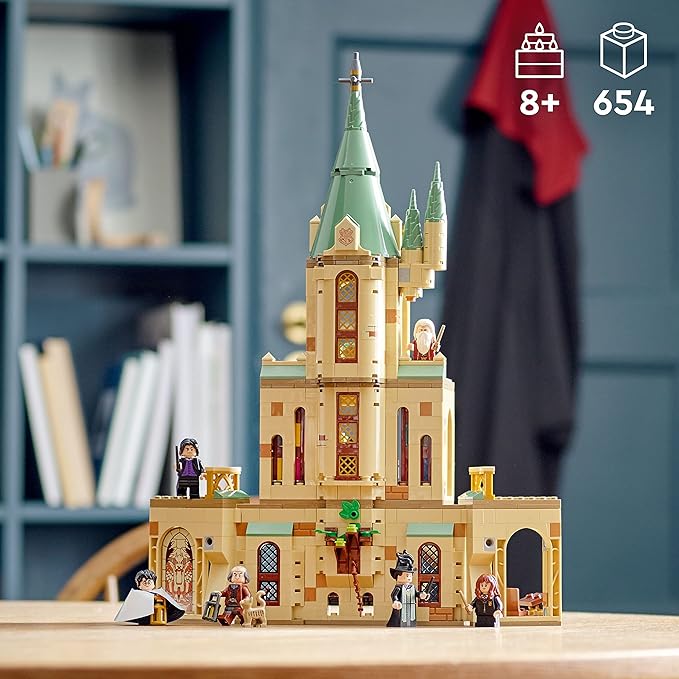 LEGO Harry Potter Hogwarts: Dumbledore’s Office 76402 Castle Toy Set with Sorting Hat Sword of Gryffindor and 6 Minifigures for Kids Aged 8 Plus