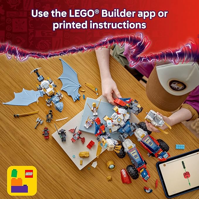 LEGO NINJAGO Zane's Ultra Combiner Mech Ninja Toy - Pretend Play 4-in-1 Building Toy Set for Kids Boys and Girls Ages 9+ - with 6 Minifigures - Gift Idea for Birthdays - 71834
