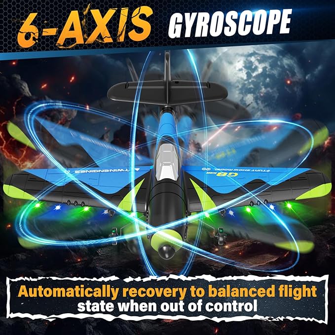 4DRC G8 Foam RC Plane Remote Control Airplane for Kids Adults RC Airplane Helicopter Fighter Jet with 6-Axis Gyro Light Helicopter Plane Toy Gifts for Adults Kids Beginners