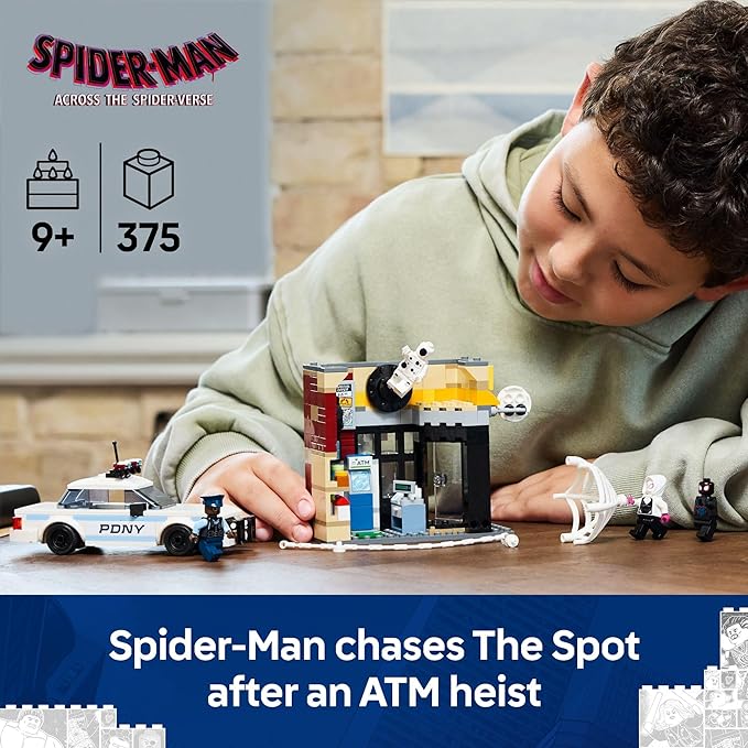 LEGO Marvel Spider-Verse Miles Morales vs. The Spot Building Toy Set - Marvel Superhero Toy for Kids Boys and Girls Ages 9+ - with 4 Minifigures - Gift Idea for Birthday - 76311