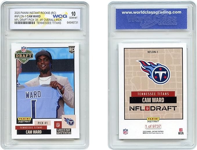 2025 Panini CAM Ward NFL Draft Pick #1 Rookie Card #NFLDN-1 - Graded GEM Mint 10