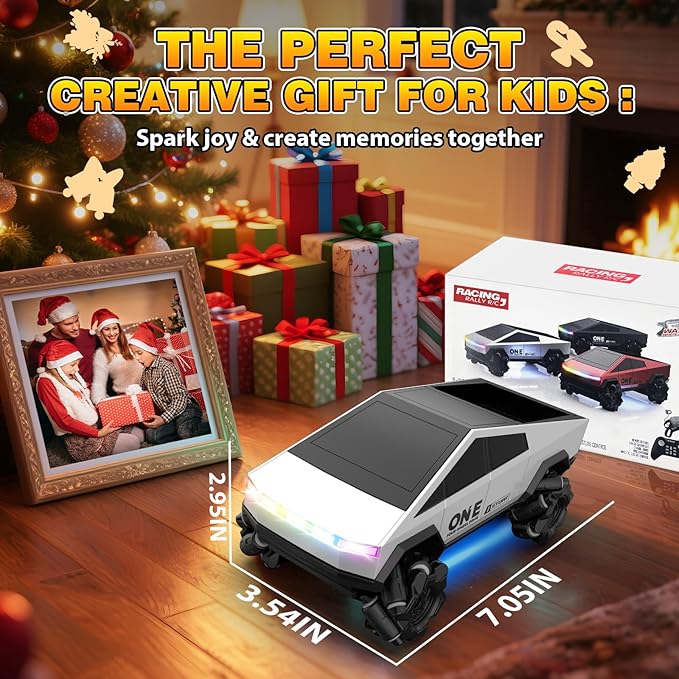 Gesture Sensing RC Stunt Car Toys for 6-12 Years Old Boys Girls 1/28 Scale 4WD RC Drift Car 2.4Ghz RC Cars Seven Light Modes Hand Controlled 360°Rotating Cool Birthday Gifts for Kids