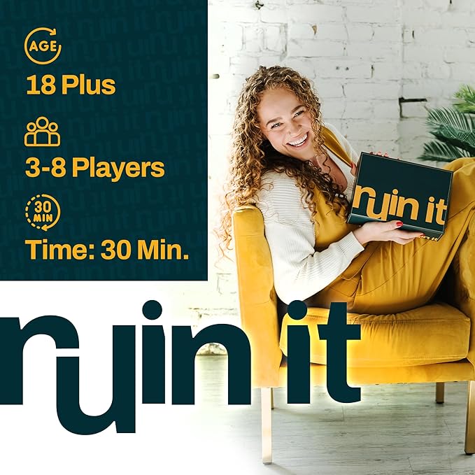 Adult Party Board Game RUIN IT Hilariously Funny Game for Ages 18 +