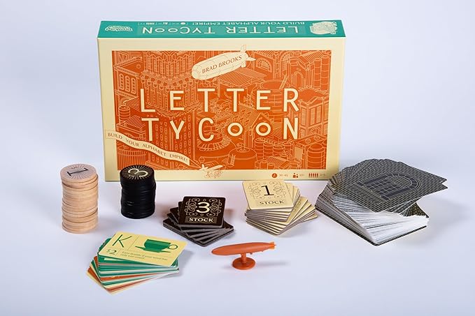 Letter Tycoon: Mensa Select Word-Building Strategy Game for Families and Friends Ages 10+ 2-5 Players