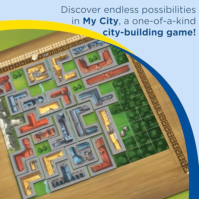 Thames &amp Kosmos My City | Family – Friendly | Legacy Board Game | Kosmos Games | 2 to 4 Players | Ages 10 and Up | Award Winning Designer Reiner Knizia  Blue
