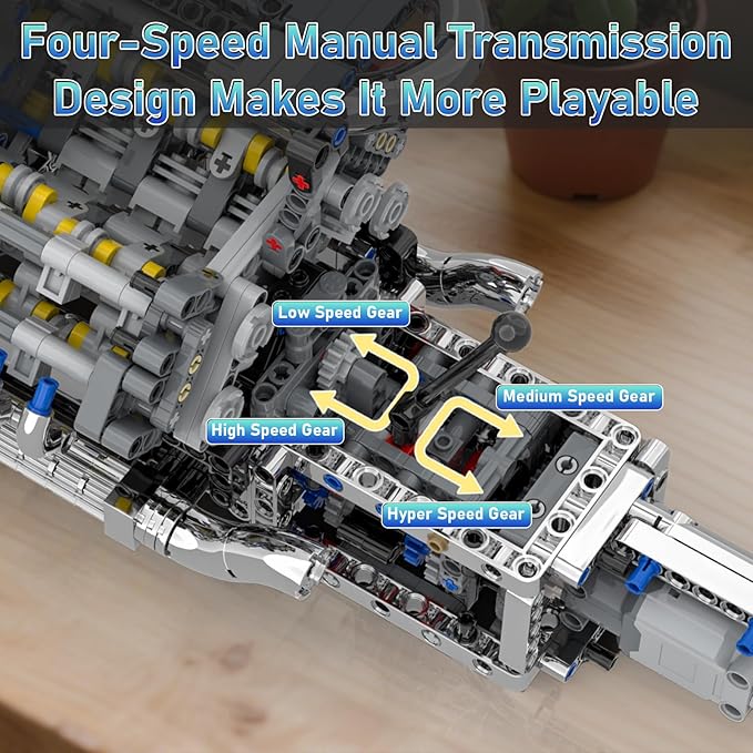 V8 Engine Building kit for Kids 8-14 Runnable Model Engine Building Sets 1169 Pcs DIY Educational STEM Engine Building Toys for Kids Science Learning Best Birthday Gifts Ideas for Boys Girls Adults