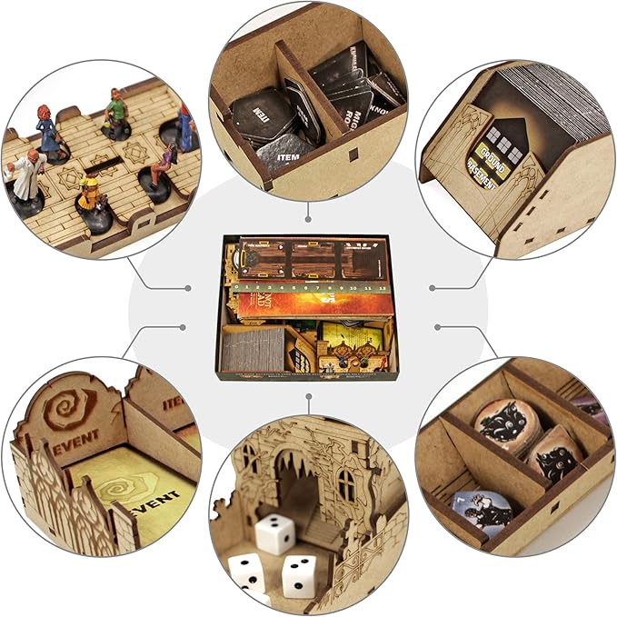 TowerRex Organizer for Betrayal at House on The Hill 2nd Ed Board Game Widow's Walk Expansion Storage Insert Accessories Upgrade