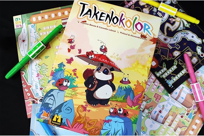 Takenokolor Board Game - Engage in Colorful Gardening Fun with Bamboo Groves! Fun Family Strategy Game for Kids &amp Adults Ages 6+ 2-4 Players 20 Minute Playtime Made by Matagot