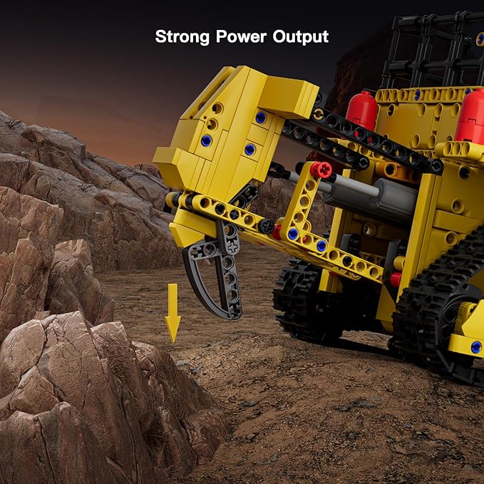 Mould King RC Bulldozer Toys Building Sets Construction Vehicles Dozer Model with Remote Control 15084 STEM Project Building Kits for Adults Aged 14+ (1508 Pieces)